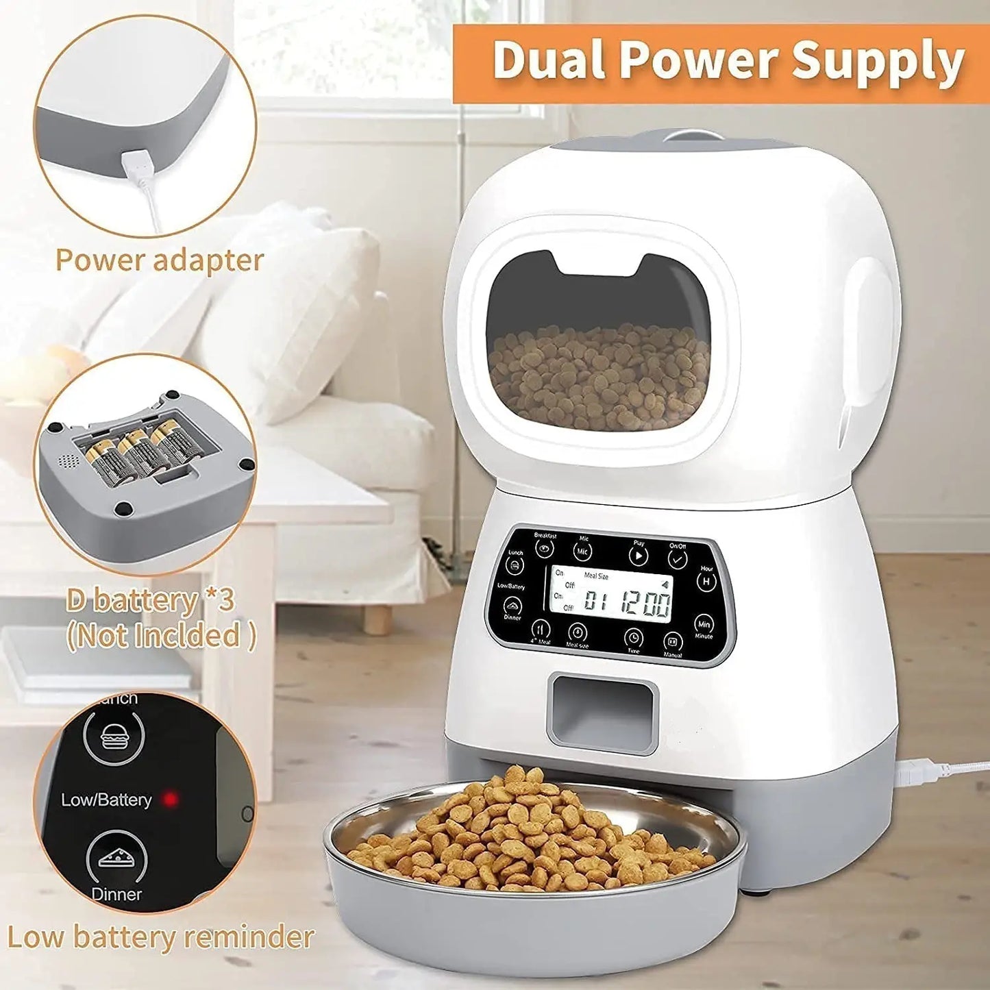 Smart Automatic Pet Feeder with Timer Control