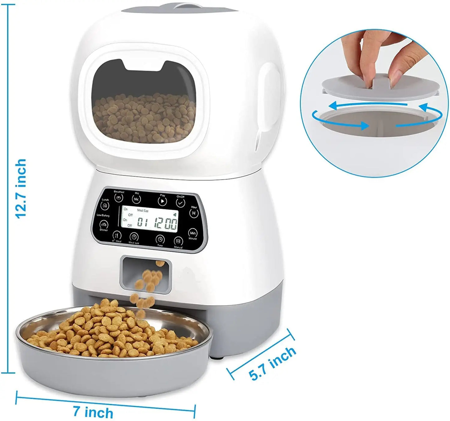 Smart Automatic Pet Feeder with Timer Control