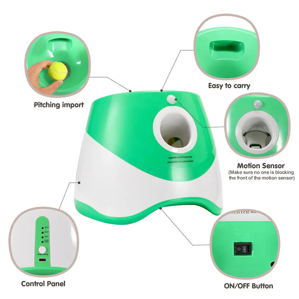 Portable Automatic Dog Ball Launcher for Backyard Use