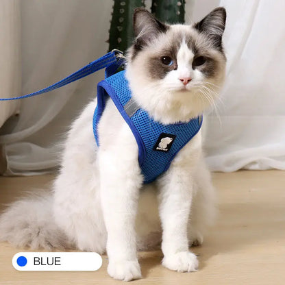 soft mesh cat harnesssecure fit cat harnesssafe outdoor cat harnesspadded cat harnessno-pull cat harnesslightweight cat harnessdurable cat traction harnesscomfortable cat walking harnesscat traction harnesscat leash and harness setcat harness with leash attachmentcat harness to prevent pullingcat harness for outdoor walkingbreathable cat harnessanti-strike cat harnessanti-pull cat harnessanti-escape cat harnessadjustable cat harness