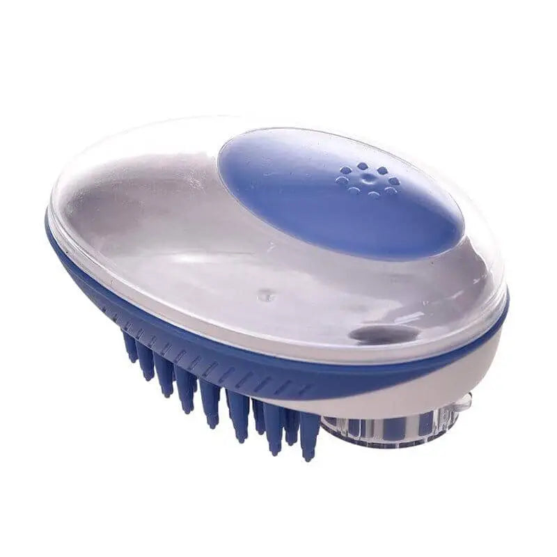 Dog Bath Brush with Shampoo Dispenser for Easy Cleaning
