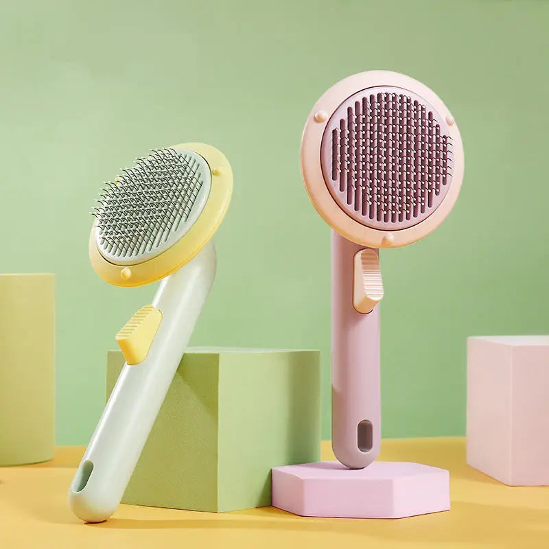 Ergonomic Pumpkin Pet Brush for Daily Grooming Routine