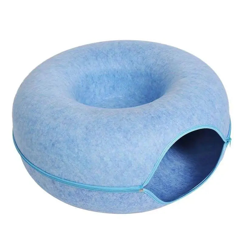 Round Donut Cat Bed for Small and Medium Cats