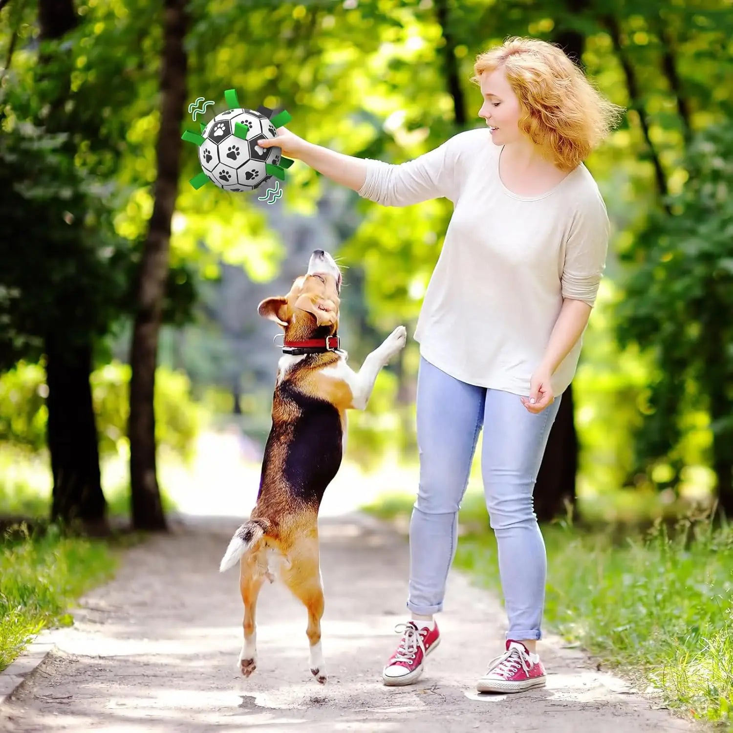 Soft Rubber Dog Soccer Ball for Safe Chewing