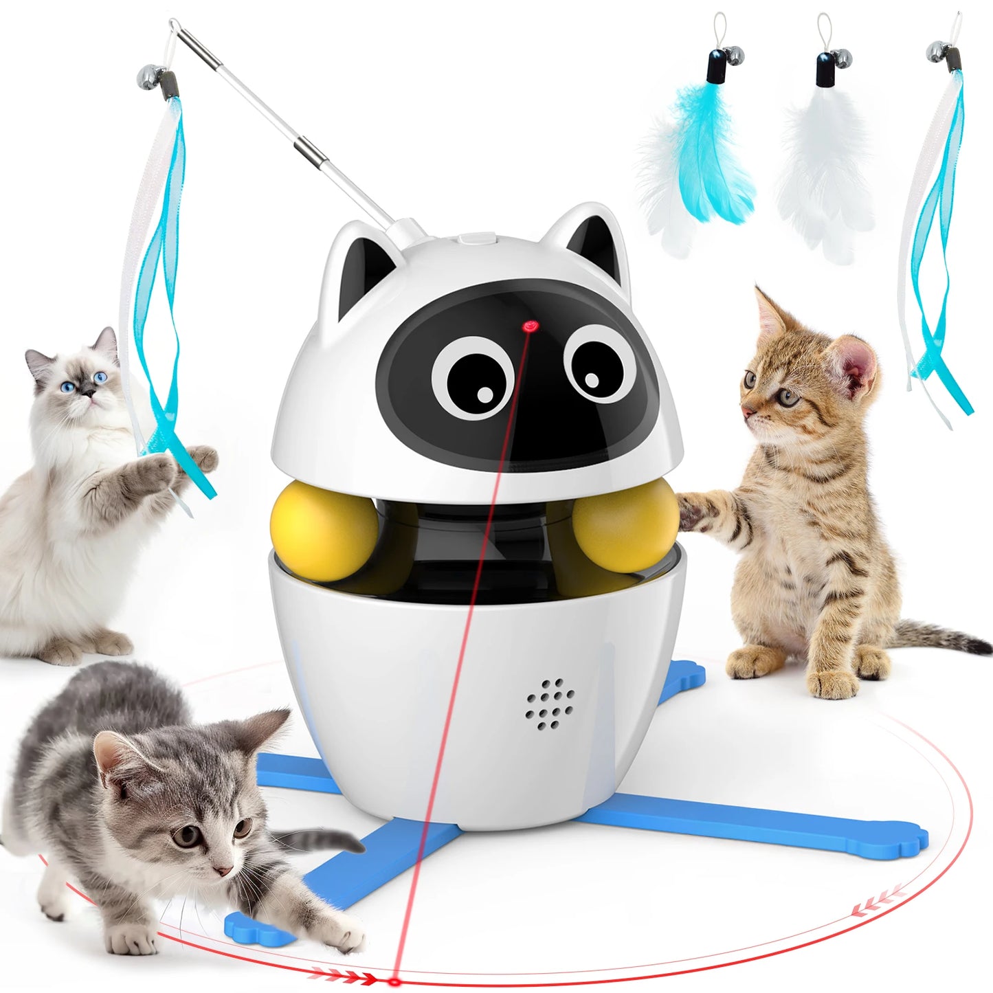 PawGlow 3-in-1 Cat Toy – Chase, Pounce & Play!