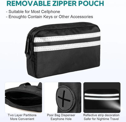 Walk Free: Hands-Free Dog Leash with Zipper Pouch