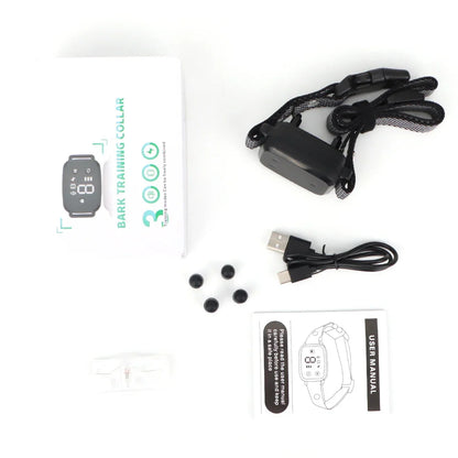 Smart Anti-Bark Dog Collar - HD Display, Rechargeable, Waterproof IP67 Bark Control for All Breeds