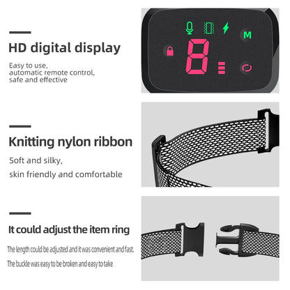 Smart Anti-Bark Dog Collar - HD Display, Rechargeable, Waterproof IP67 Bark Control for All Breeds