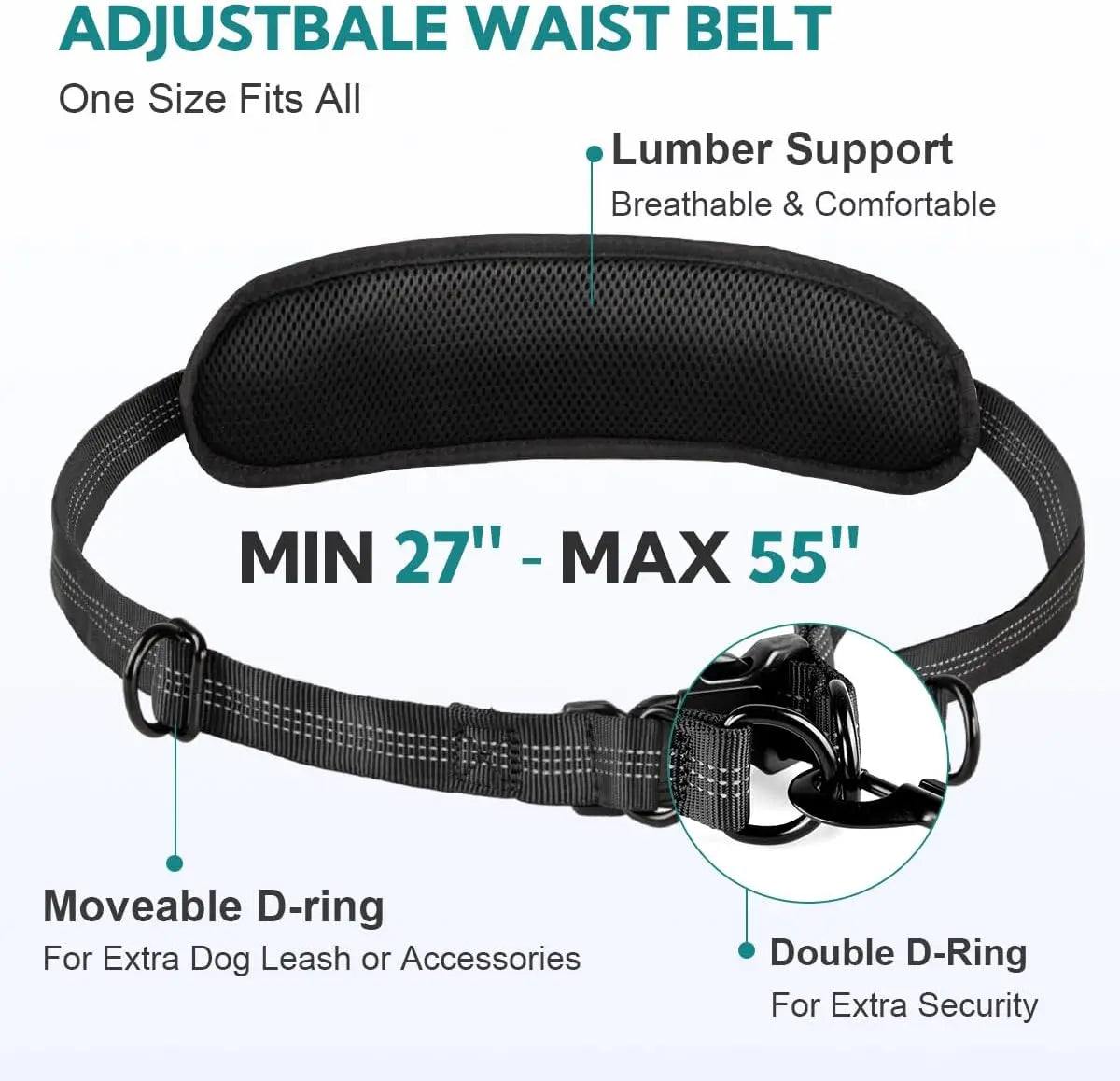 Walk Free: Hands-Free Dog Leash with Zipper Pouch