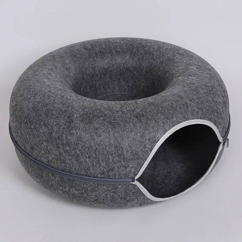 Round Donut Cat Bed for Small and Medium Cats