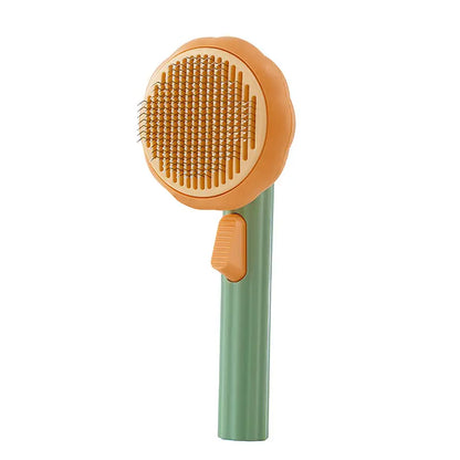 Ergonomic Pumpkin Pet Brush for Daily Grooming Routine