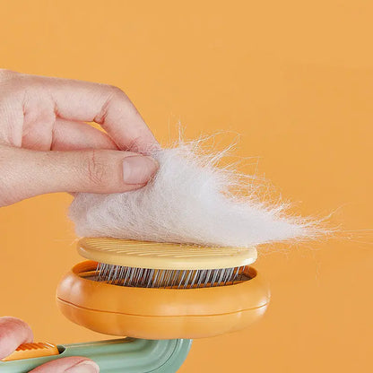 Ergonomic Pumpkin Pet Brush for Daily Grooming Routine