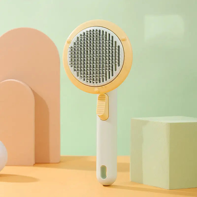 Ergonomic Pumpkin Pet Brush for Daily Grooming Routine