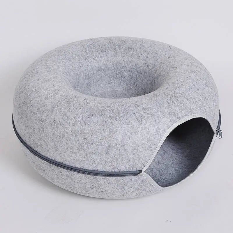 Round Donut Cat Bed for Small and Medium Cats